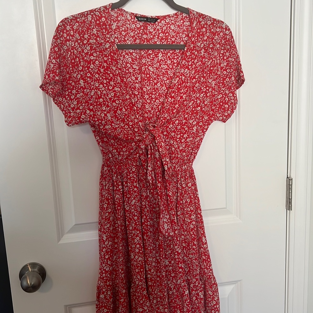 Red Floral Dress